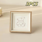 cadres photo minimalistes pouces lots rose doré blanc décoration contemporain