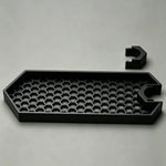 support rangement mural rose clair jaune noir grille hexagonale clips fixation rangement douche réutilisable