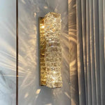Applique murale moderne cristal transparent doré éclairage quotidien chambre entrée étude fixée mur interrupteur