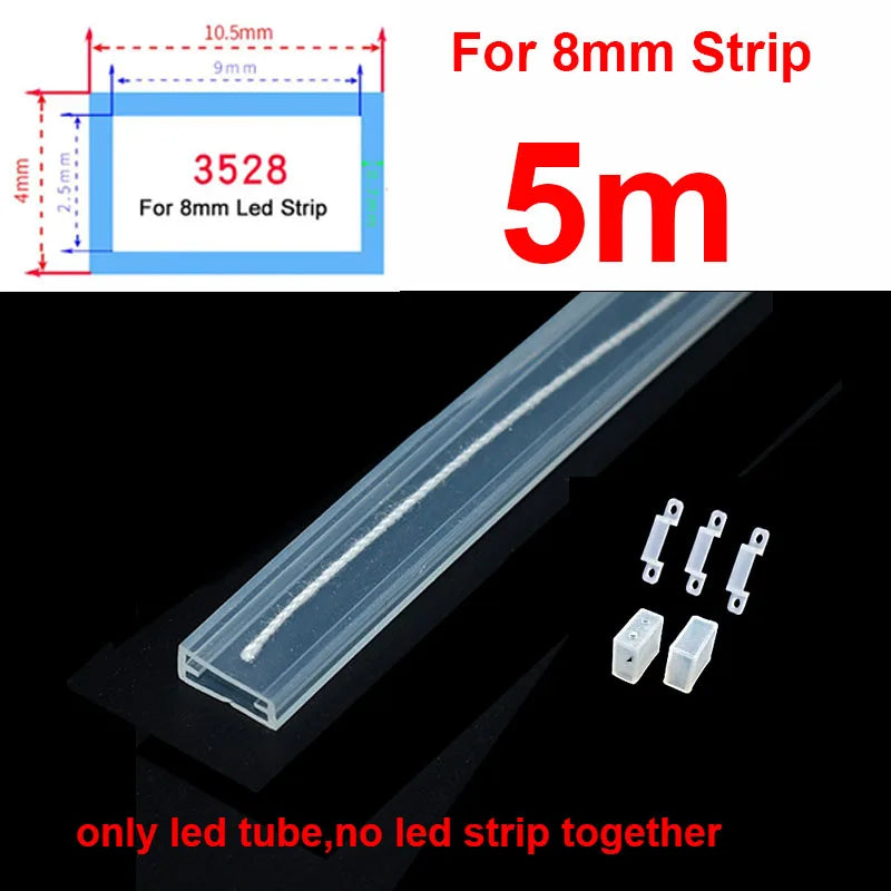 ruban led flexible transparent moderne adhésif 12mm 10m 5m 2m 1m