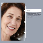 fausses dents adhésives ensemble décoration sourires blanc rose bleu violet vert