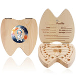 boîte dents bois astronaute carte profil grille tailles bébé