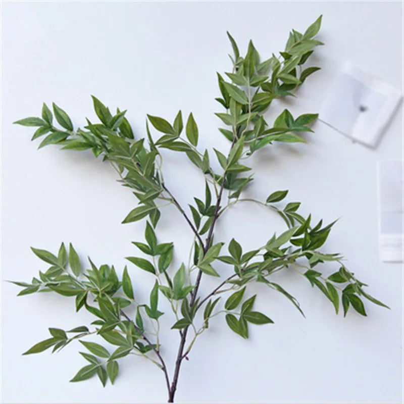 décoration murale branche artificielle bamboo soie rouge vert moderne minimalisteextérieur mariage anniversaire