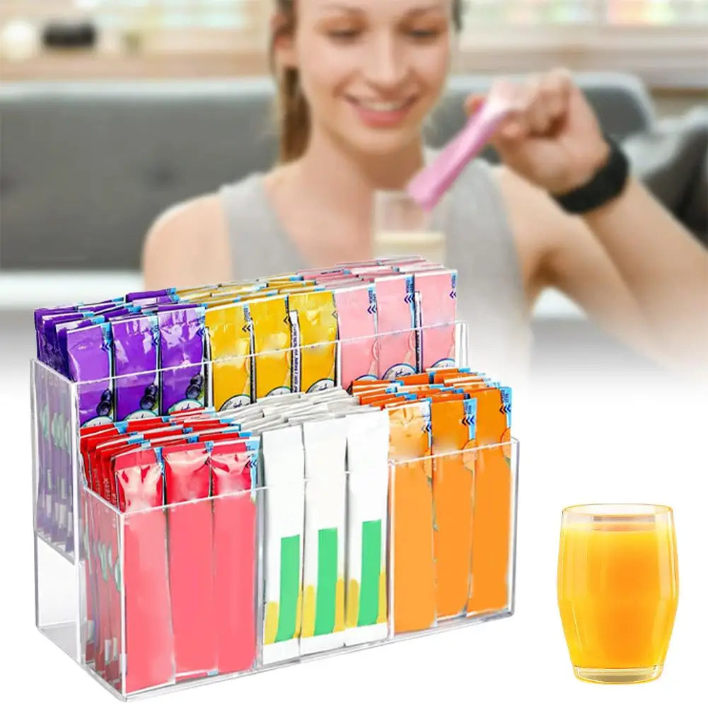 organisateur boissons transparent moderne stockage sacs verres jus oranges minimaliste