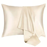 protège oreiller gris uni moderne 100 polyester fermeture glissière hypoallergénique respirant satin