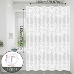 rideau douche fleurs blanches classique respectueux environnement 80x180cm