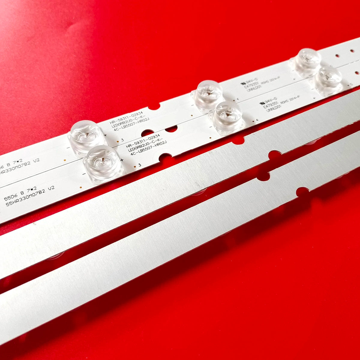 bande lumineuse led blanc moderne rondes transparentes éclairage spécial 47cm aluminium led