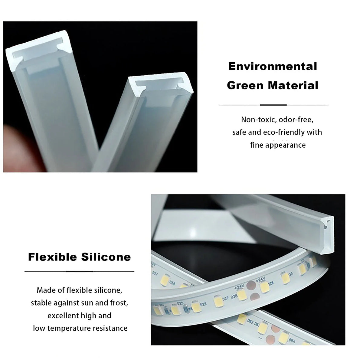 ruban led flexible blanc translucide connecteur cable éclairage moderne minimaliste