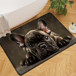 tapis moderne imprimé chien noir blanc antidérapant polyestère salon chambre cuisine