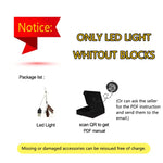 lampe led moderne kit bricolage blanc jaune base rotative sans blocs lego echangement fil