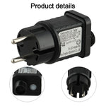 adaptateur électrique noir moderne 3.6w prise ue cable information technique étanche ip44 led