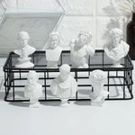 buste sculptural résine blanc détails antiques classiques décoration intérieure alexander beethoven athena chopin