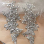 appliques decoratives brodees sequins floral violet blanc or rose bleu vert rouge noir