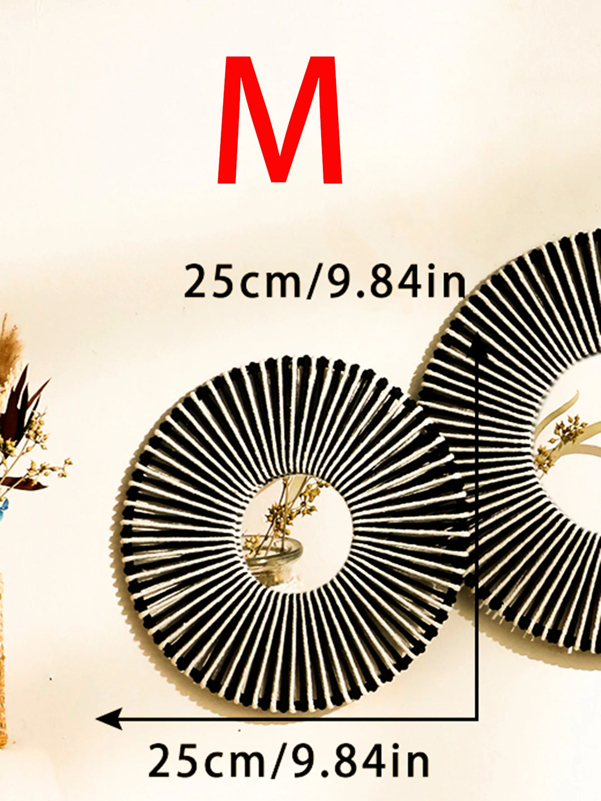 miroir mural rond tressé boho chic couleur beige noir blanc deco chambre salon