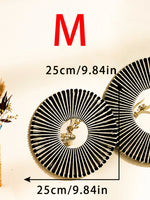 miroir mural rond tressé boho chic couleur beige noir blanc deco chambre salon