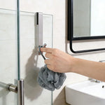 porte serviettes mural noir argent doré lisse finition métallique moderne minimaliste adhésif serviettes gant