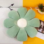 coussin moderne fleur rayures bleu clair jaune vert rose blanc oblong chambre décoration