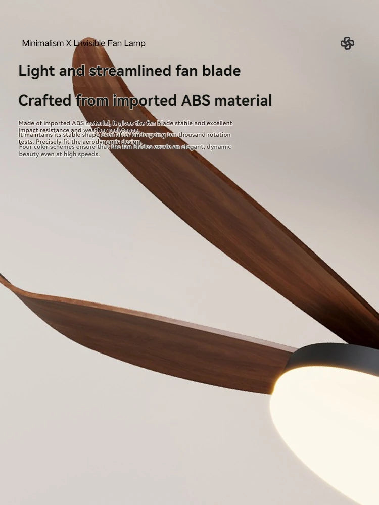 ventilateur lampe led noir blanc bois minimaliste silencieux télécommande minuterie chambre salon cuisine