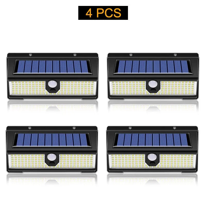 lampe solaire extérieure détecteur mouvement ip65 modes led moderne nickel brossé abs polycarbonate