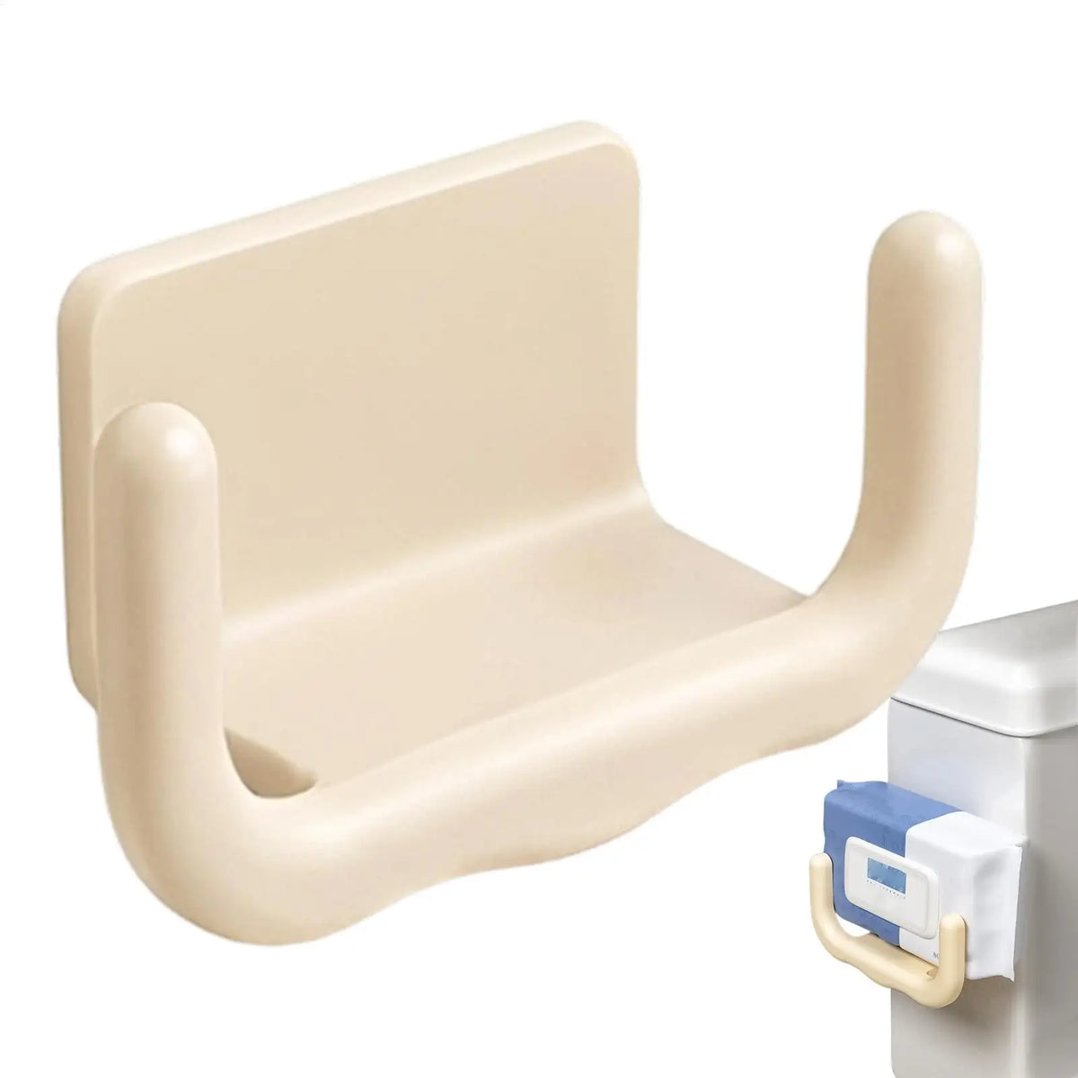 porte rouleau papier toilette support mural blanc beige moderne épuré classique tissu amovible adaptable