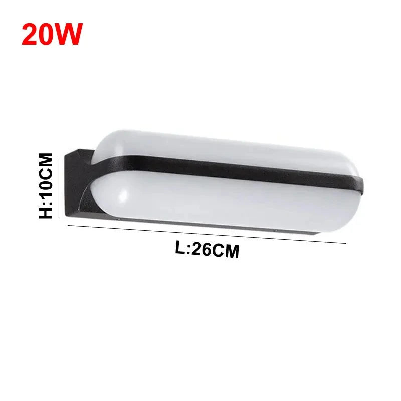 applique murale led moderne noir adhésive aluminium étanche 20w 249lm