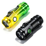 lampe torche rechargeable usb écran numérique zoom porte clés edc noir robuste moderne clips