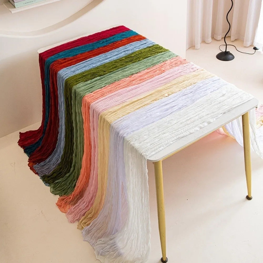 serviette table moderne élégante rayures horizontales jaune bleu violet orange 90 180 cm