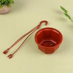 pots suspendus rouge blanc moderne crochet plastique jardin balcon orchidée