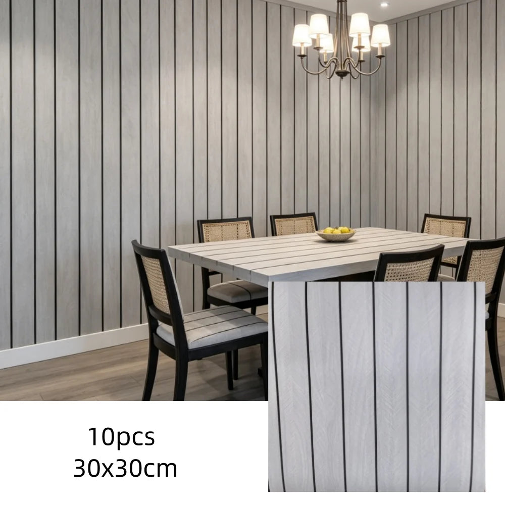 panneaux decoratifs bois rayures moderne minimaliste adhesifs beige gris noir rose bleumarine guide