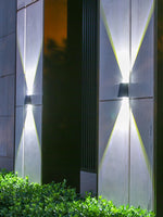 lumière solaire murale moderne multiple couleurs ambre bleu blanc fixée extérieure
