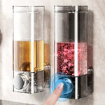 distributeur savon liquide adhésif transparent moderne grey press pump hand soap shower gel body