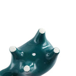 cache pot céramique chat stylisé moderne vert foncé glacé table jardin salon