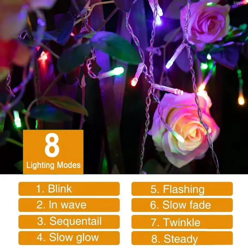 guirlande lumineuse noël led blanc chaud filament moderne télécommande modes decoration mariage fête maison