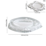 moule silicone blanc orné motifs floraux baroque décoration artisanale table bijoux création