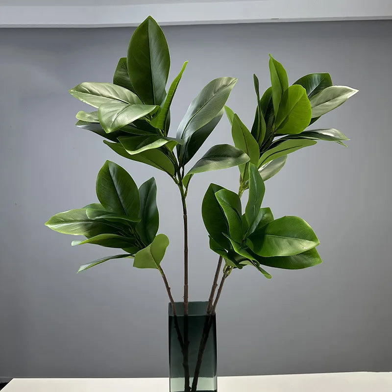 plante artificielle branche magnolia feuilles vertes moderne décoration extérieure sans entretien