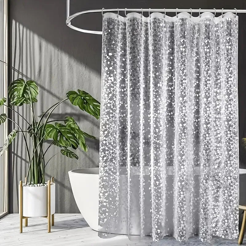 rideau douche transparent blanches relief moderne respectueux environnement 180cm 200cm