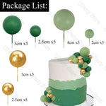 décorations gâteau boules vertes dorées mariage anniversaire moderne élégant festive enfants noël