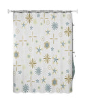 rideau douche fleuré moderne imperméable blanc lavable machine anneaux suspension