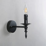 applique murale classique noire fixée mur ampoule filament éclairage quotidien fer lisse traditionnel