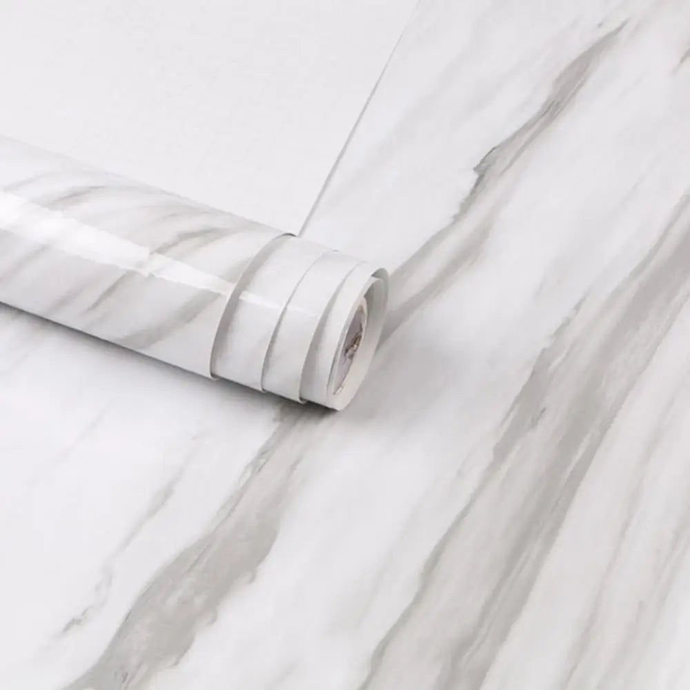 autocollants pvc marbre blanc gris modernes résistants eau cuisine salon muraux sol fenêtres meubles