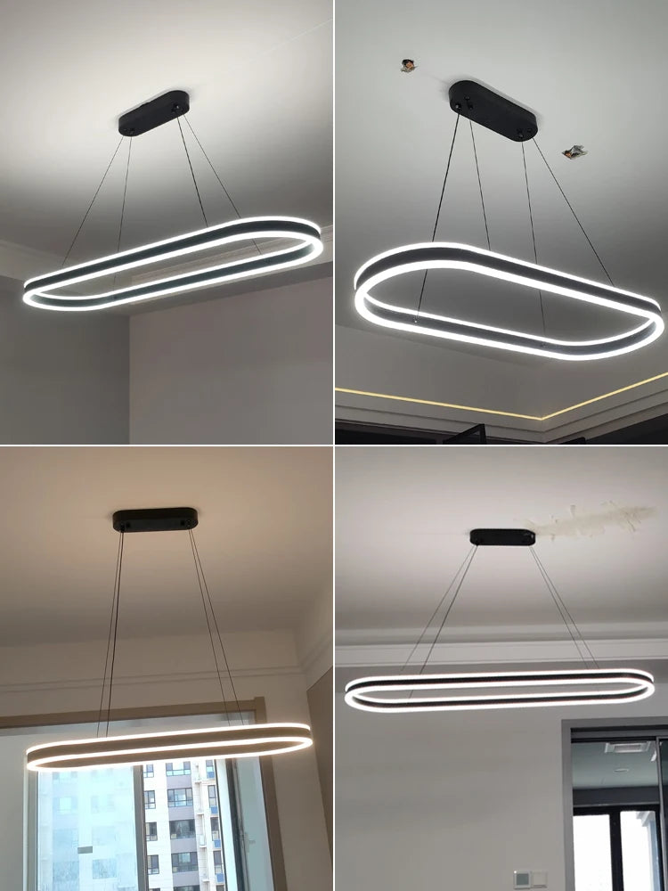lampe suspendue moderne blanche aluminium flux lumineux led encastrée interrupteur haut bas