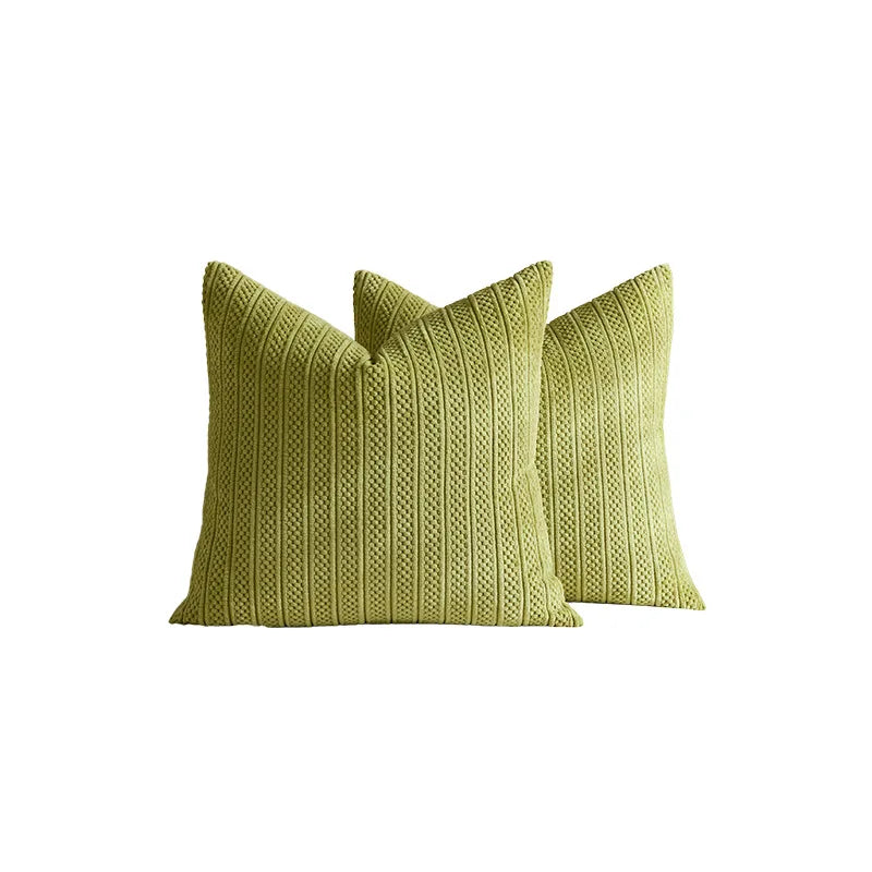 lot housses coussin coton épais motifs géométriques canapé salon moderne