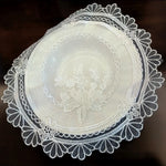 serviette table blanche broderie florale translucide classique décoration d'intérieur table restaurant