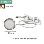 lampe led moderne 3w 10w usb dimmable blanc gris métallique rond lisse