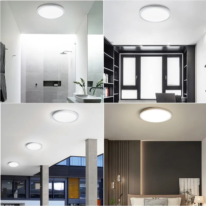 plafonnier led moderne blanc ultra mince facile.surface blanc mat flux lumineux 2000 82000 24w