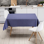 nappe carreaux bleu marine blanc réversible polyester machine printemps été automne hiverextérieur fêtes