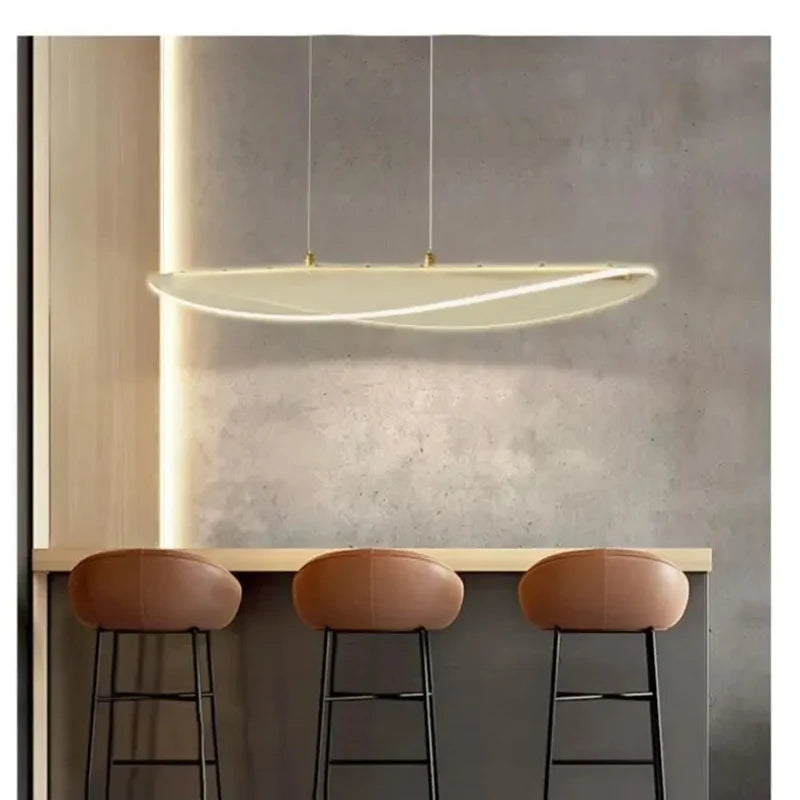 Suspension lumineuse moderne métal blanc texture bois salon chambre étude 15 30m²