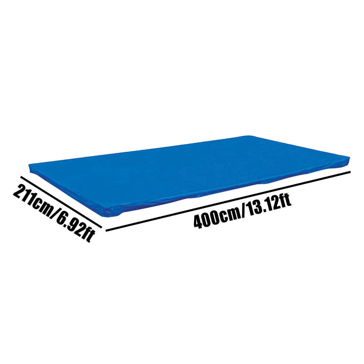 tapis piscine bleu texture tissée protection sol grande taille rectangulaire sans fixation