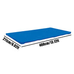 tapis piscine bleu texture tissée protection sol grande taille rectangulaire sans fixation