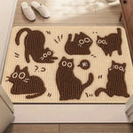 tapis moderne chat dessin animé polyester antibactérie antidérapant résistant décoloration 30x50cm 40x60cm 50x80cm salon